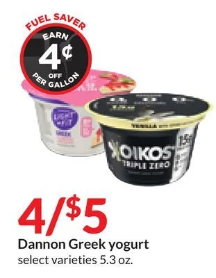 Hy-Vee Dannon greek yogurt offer