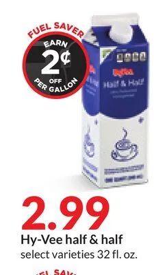 Hy-Vee Hy-vee half & half offer
