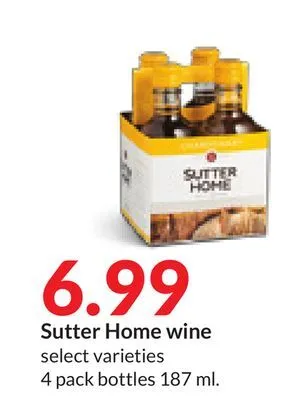 Hy-Vee Sutter home wine offer