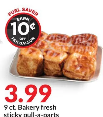 Hy-Vee 9 ct. bakery fresh sticky pull-a-parts offer