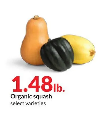 Hy-Vee Organic squash offer