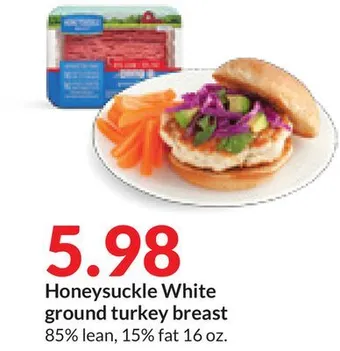 Hy-Vee Honeysuckle white ground turkey breast offer