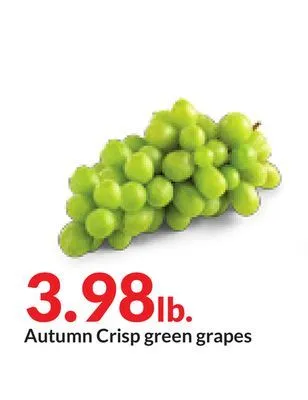 Hy-Vee Autumn crisp green grapes offer