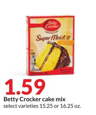 Hy-Vee Betty crocker cake mix offer