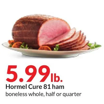Hy-Vee Hormel cure 81 ham offer