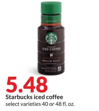 Hy-Vee Starbucks iced coffee offer