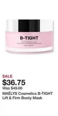 Ulta Beauty Maëlys cosmetics b-tight lift & firm booty mask offer