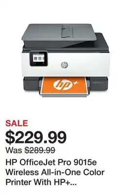 Office Depot Hp officejet pro 9015e wireless all-in-one color printer with hp+ (1g5l3a) offer