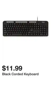 Big Lots Black corded keyboard offer