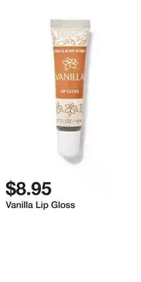 Bath & Body Works Vanilla lip gloss offer