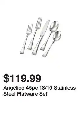 Belk Angelico 45pc 18/10 stainless steel flatware set offer