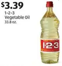 Aldi 1-2-3 Vegetable Oil 33.8 oz. offer