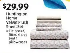 Aldi Huntington Home Velvet Plush Sheet Set offer