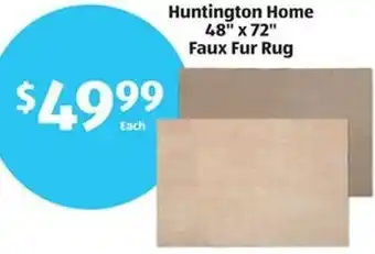 Aldi Huntington Home 48" x 72" Faux Fur Rug offer
