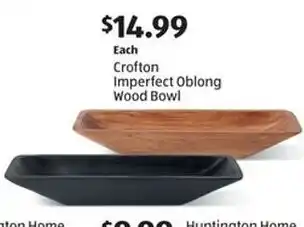 Aldi Crofton Imperfect Oblong Wood Bowl offer