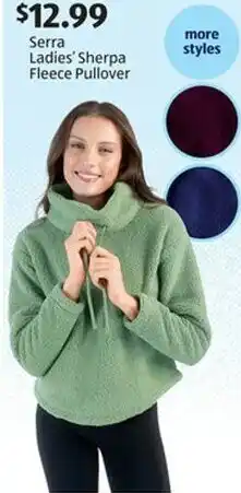 Aldi Serra Ladies' Sherpa Fleece Pullover offer