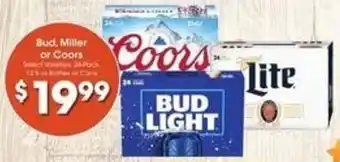 Kroger Bud, Miller or Coors offer