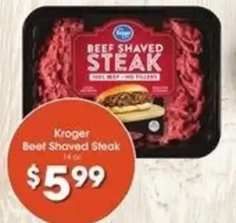Kroger Kroger Beef Shaved Steak offer