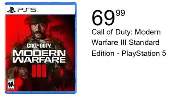 Best Buy Call of Duty: Modern Warfare III Standard Edition - PlayStation 5 offer