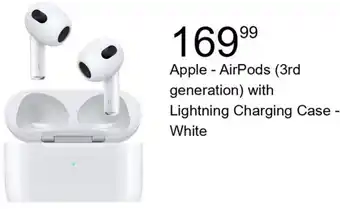 Best Buy Apple - AirPods (3rd generation) with Lightning Charging Case - White offer