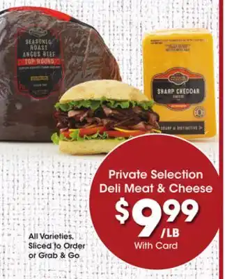 Ralphs Private selection deli meat & cheese offer