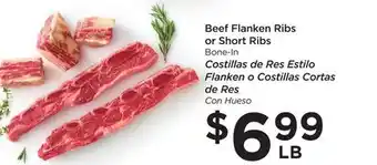 Food 4 Less Beef flanken ribs or short ribs offer
