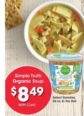 Ralphs Simple truth organic soup offer