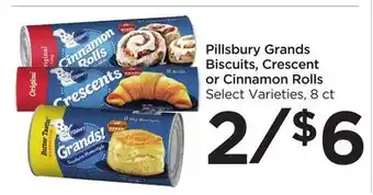 Food 4 Less Pillsbury grands biscuits, crescent or cinnamon rolls offer