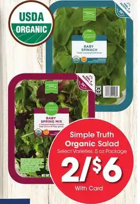 Ralphs Simple truth organic salad offer