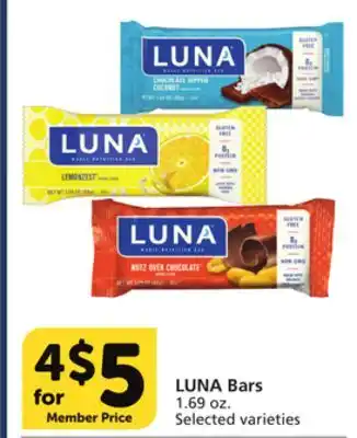 Albertsons Luna bars offer