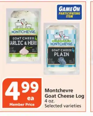 Albertsons Montchevre goat cheese log offer