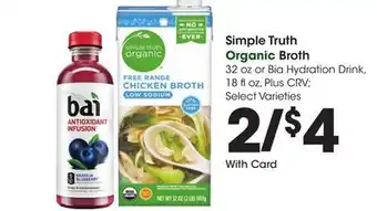 Ralphs Simple truth organic broth offer