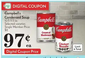 Pavilions Campbell's condensed soup offer