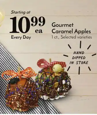 Pavilions Gourmet caramel apples offer