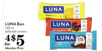 Pavilions Luna bars offer