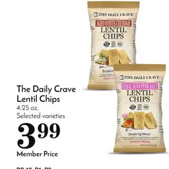 Pavilions The daily crave lentil chips offer