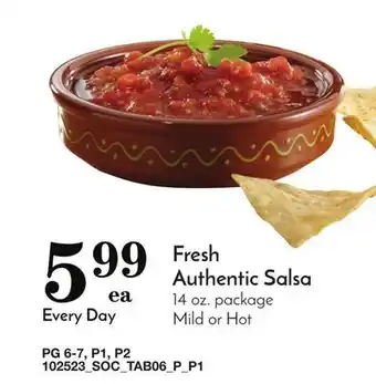 Pavilions Fresh authentic salsa offer