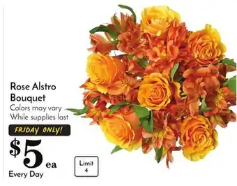 Pavilions Rose alstro bouquet offer