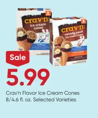 Stater Bros Crav'n flavor ice cream cones offer