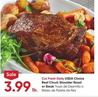 Stater Bros Usda choice beef chuck shoulder roast or steak offer