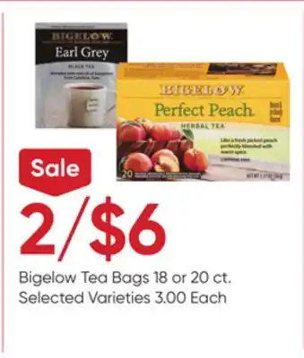 Stater Bros Bigelow tea bags offer