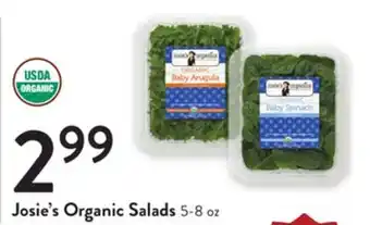 Fresh Thyme Josie's organic salads offer