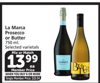 Vons La marca prosecco or butter offer