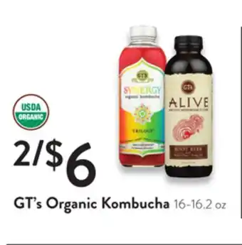 Fresh Thyme Gt's organic kombucha offer