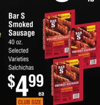 Smart & Final Bar s smoked sausage offer