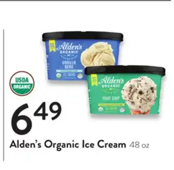 Fresh Thyme Alden's organic ice cream offer
