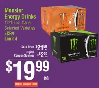 Smart & Final Monster energy drinks offer
