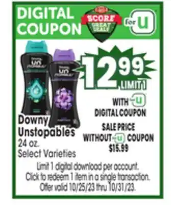 Jewel-Osco Downy unstopables offer