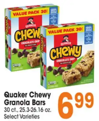 Jewel-Osco Quaker chewy granola bars offer