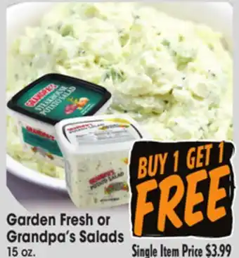 Jewel-Osco Garden fresh or grandpa's salads offer